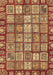 Machine Washable Abstract Brown Modern Rug, wshabs408brn