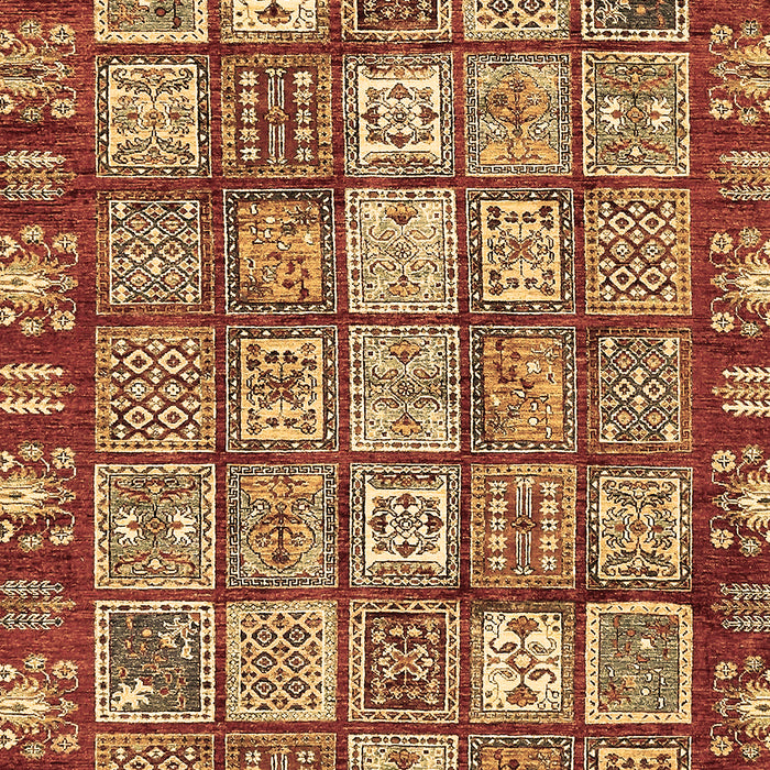 Machine Washable Abstract Brown Modern Rug, wshabs408brn