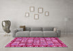 Machine Washable Abstract Pink Modern Rug in a Living Room, wshabs408pnk