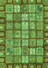 Machine Washable Abstract Green Modern Area Rugs, wshabs408grn