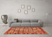 Machine Washable Abstract Orange Modern Area Rugs in a Living Room, wshabs408org