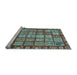 Sideview of Machine Washable Abstract Light Blue Modern Rug, wshabs408lblu