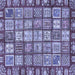 Square Machine Washable Abstract Blue Modern Rug, wshabs408blu