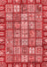 Abstract Red Modern Area Rugs