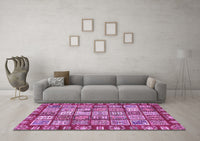 Machine Washable Abstract Purple Modern Rug, wshabs408pur