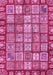 Machine Washable Abstract Pink Modern Rug, wshabs408pnk