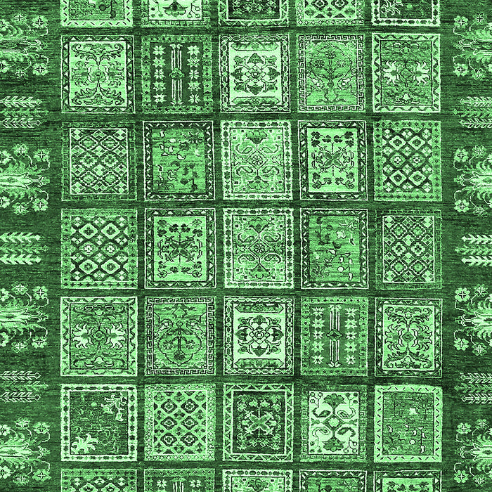 Machine Washable Abstract Emerald Green Modern Area Rugs, wshabs408emgrn
