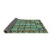 Sideview of Abstract Turquoise Modern Rug, abs408turq