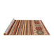 Sideview of Machine Washable Abstract Chestnut Red Rug, wshabs4090