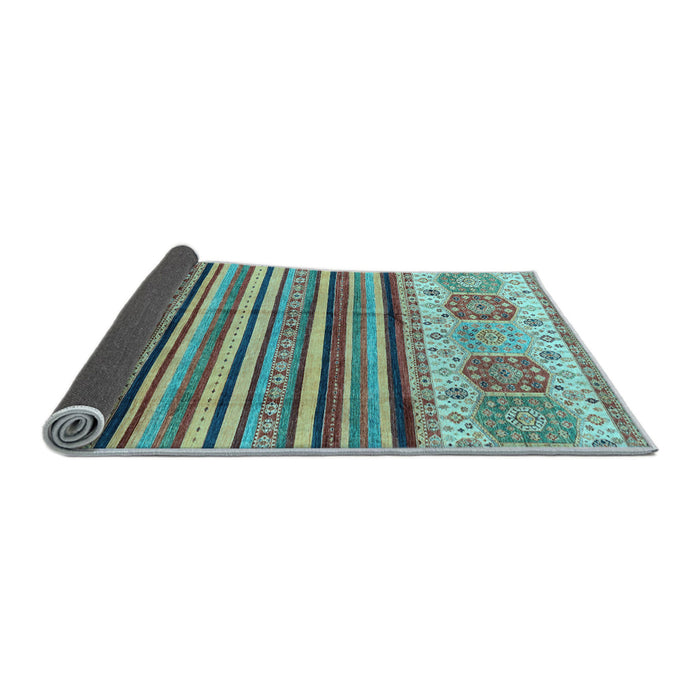 Sideview of Abstract Light Blue Modern Rug, abs4090lblu