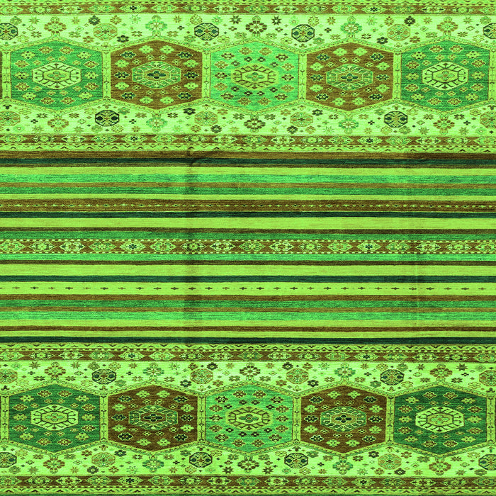 Square Abstract Green Modern Rug, abs4090grn