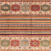 Square Abstract Chestnut Red Modern Rug, abs4090