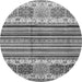 Round Abstract Gray Modern Rug, abs4090gry