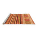 Sideview of Machine Washable Abstract Orange Modern Area Rugs, wshabs4090org