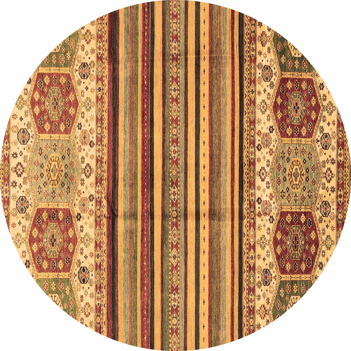 Round Machine Washable Abstract Brown Modern Rug, wshabs4090brn