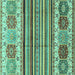 Square Machine Washable Abstract Turquoise Modern Area Rugs, wshabs4090turq