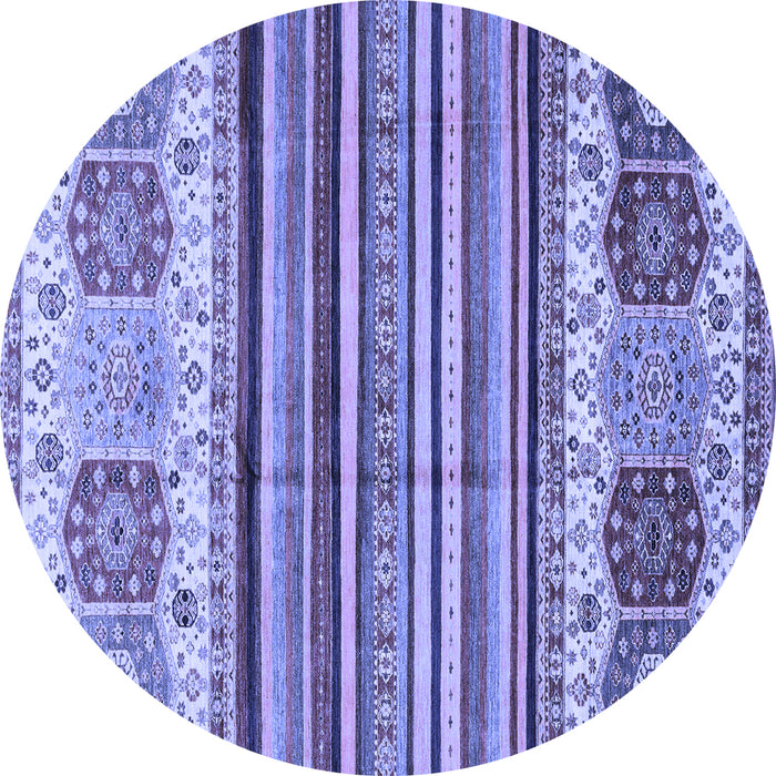 Round Machine Washable Abstract Blue Modern Rug, wshabs4090blu