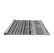 Sideview of Machine Washable Abstract Gray Modern Rug, wshabs4090gry