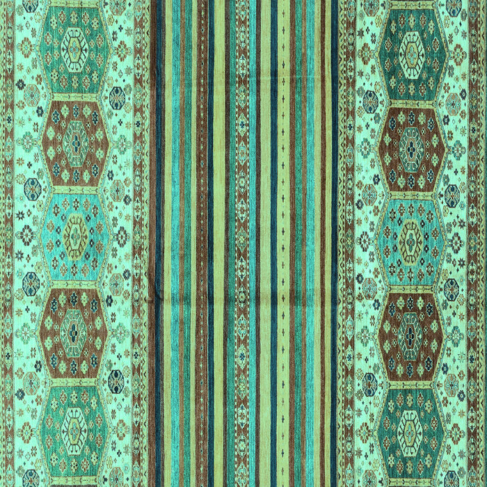 Square Abstract Turquoise Modern Rug, abs4090turq