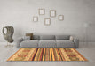 Machine Washable Abstract Brown Modern Rug in a Living Room,, wshabs4090brn