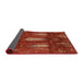 Sideview of Abstract Red Modern Rug, abs4091