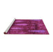 Sideview of Machine Washable Abstract Purple Modern Area Rugs, wshabs4091pur