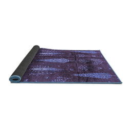 Sideview of Abstract Blue Modern Rug, abs4091blu