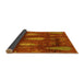 Sideview of Abstract Yellow Modern Rug, abs4091yw