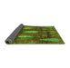 Sideview of Abstract Green Modern Rug, abs4091grn