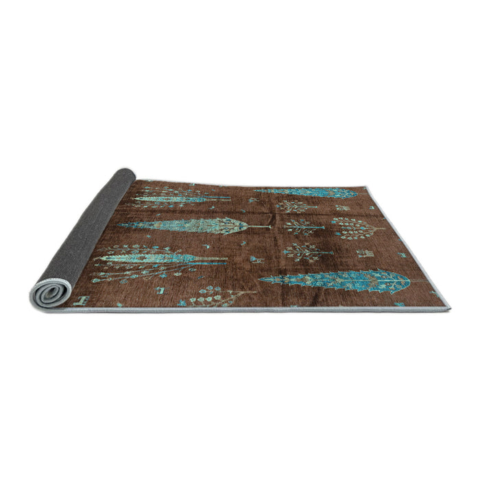 Sideview of Abstract Light Blue Modern Rug, abs4091lblu