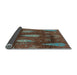 Sideview of Abstract Light Blue Modern Rug, abs4091lblu