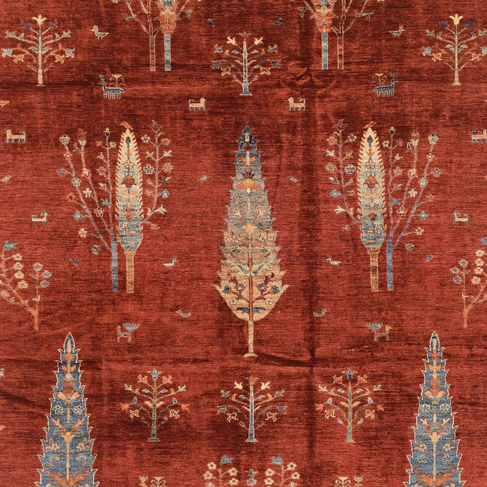 Abstract Red Modern Rug, abs4091