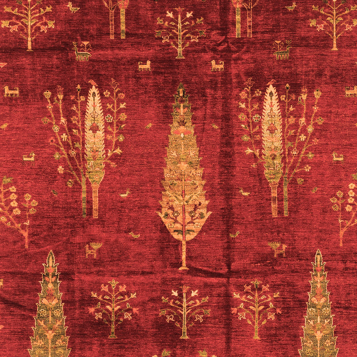 Machine Washable Abstract Orange Modern Area Rugs, wshabs4091org