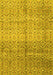 Machine Washable Abstract Yellow Modern Rug, wshabs4092yw