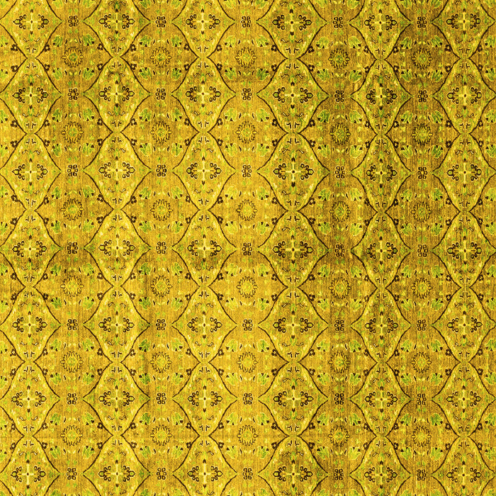 Square Machine Washable Abstract Yellow Modern Rug, wshabs4092yw