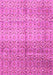 Machine Washable Abstract Pink Modern Rug, wshabs4092pnk