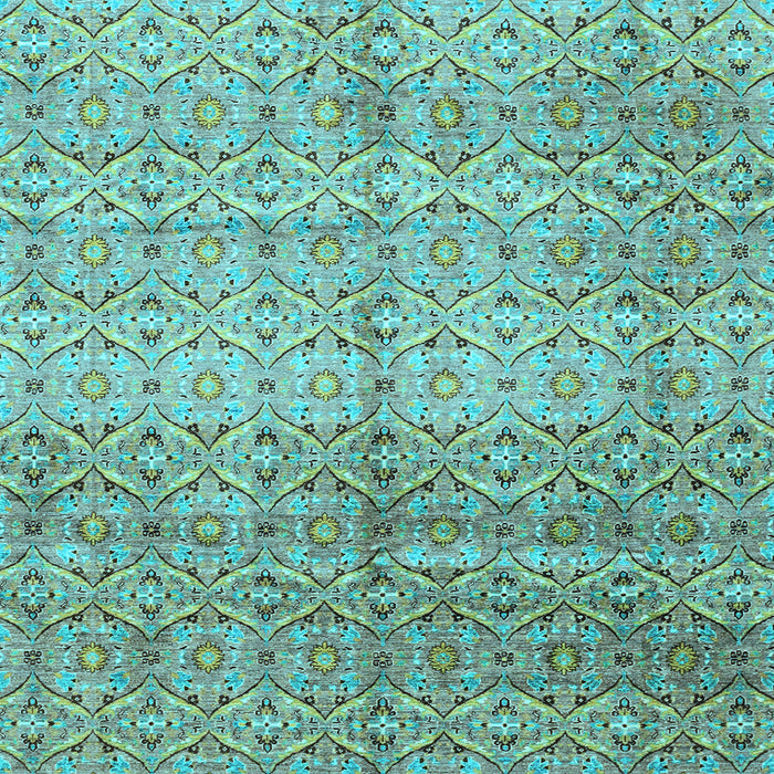 Square Abstract Light Blue Modern Rug, abs4092lblu