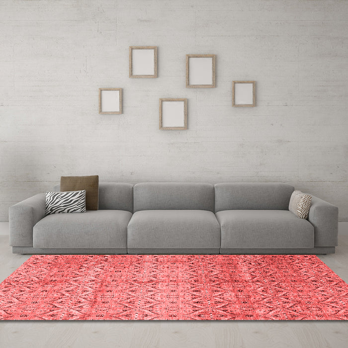 Modern Red Washable Rugs