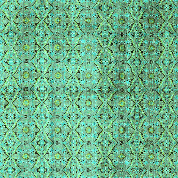 Square Machine Washable Abstract Turquoise Modern Area Rugs, wshabs4092turq