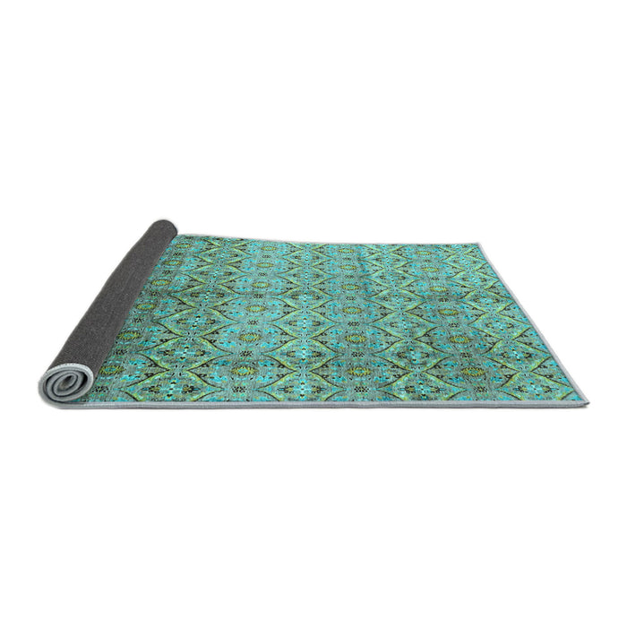 Sideview of Abstract Light Blue Modern Rug, abs4092lblu