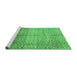 Sideview of Machine Washable Abstract Emerald Green Modern Area Rugs, wshabs4092emgrn