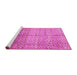 Sideview of Machine Washable Abstract Pink Modern Rug, wshabs4092pnk