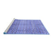 Sideview of Machine Washable Abstract Blue Modern Rug, wshabs4092blu