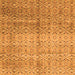 Square Abstract Orange Modern Rug, abs4092org