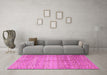 Machine Washable Abstract Pink Modern Rug in a Living Room, wshabs4092pnk