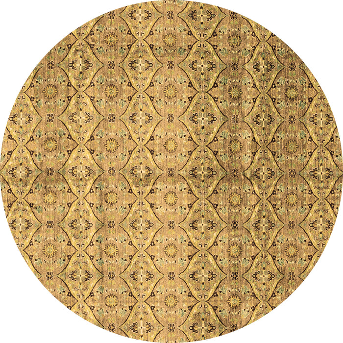 Round Abstract Brown Modern Rug, abs4092brn