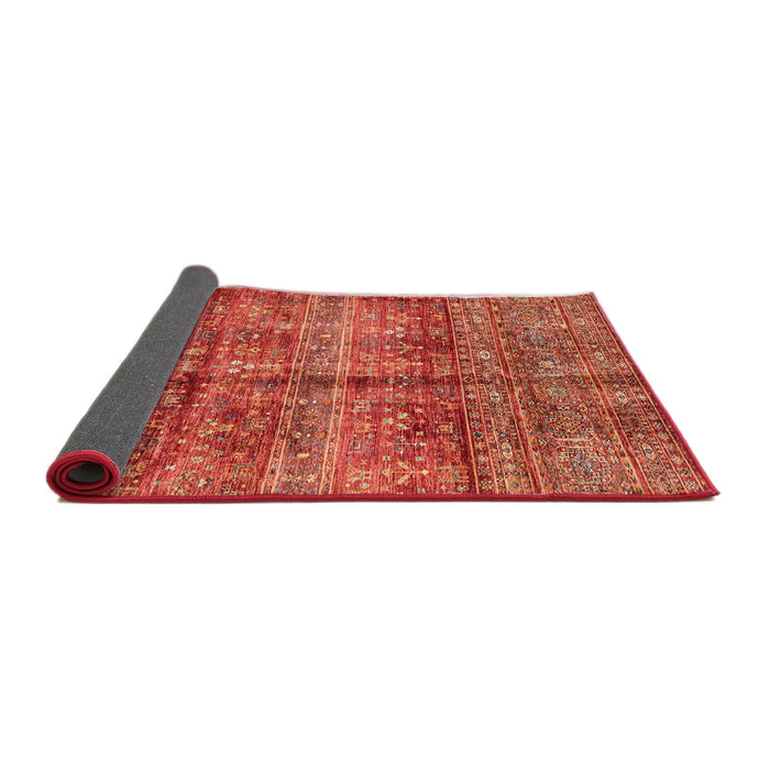 Sideview of Abstract Red Modern Rug, abs4093