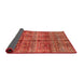 Sideview of Abstract Red Modern Rug, abs4093