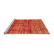 Sideview of Machine Washable Abstract Orange Modern Area Rugs, wshabs4093org