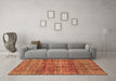 Machine Washable Abstract Brown Modern Rug in a Living Room,, wshabs4093brn